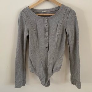 Free People Waffle Knit Bodysuit